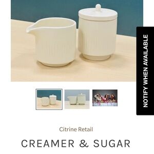 Creamer & Sugar Set - Cream